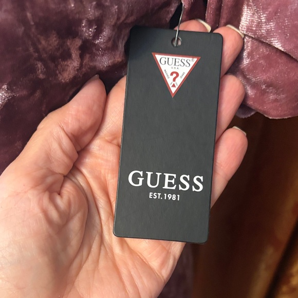 Guess mauve Velvet Ruched Dress - Picture 6 of 11